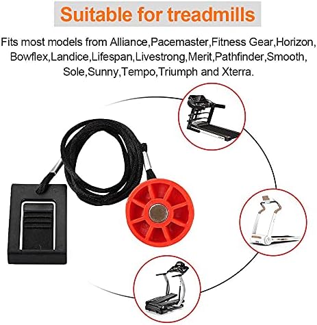 Tanshop Treadmill Universal Magnet Segurança Chave para todos os Nordictrack, Proform, Image, Weslo, Reebok, Epic, Golds Gym, Freemotion e HealthRider Treadmills