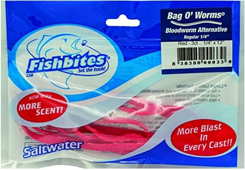 Fishbites Bag O 'Worms Bloodworm - mais duradouro