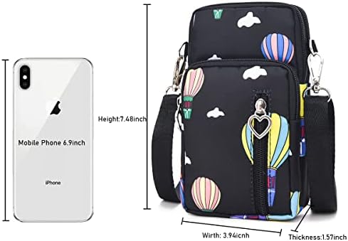 Saco de telefone da carteira universal de crossbody para mulheres mini -saco de braço de ombro compatível com o iPhone/Samsung