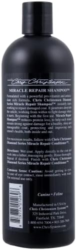 Pacote de shampoo e condicionador Chris Christensen, shampoo de reparo milagroso + condicionador de umidade milagrosa + condicionador de reparo milagroso, noivo como um profissional, feito nos EUA