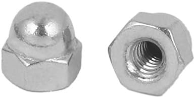 Aexit 8-32 304 unhas, parafusos e prendedores de aço inoxidável tampa de cabeça de cabeça de cabeça porca de prata e parafusos