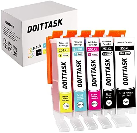 Cartucho de tinta compatível com DoitTask para PGI-250XL CLI-251XL PGI 250XL CLI 251 XL, trabalhe com Pixma MX922 MX722 MG5520 MG5620