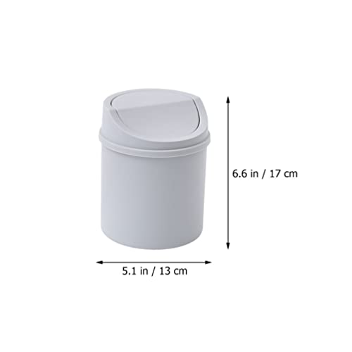 Lifkome mini lixo de lixo lixo lata: 2pcs minúsculo lixo de lixo de lixo com tampa de balanço para a vaidade da cozinha de escritório em casa