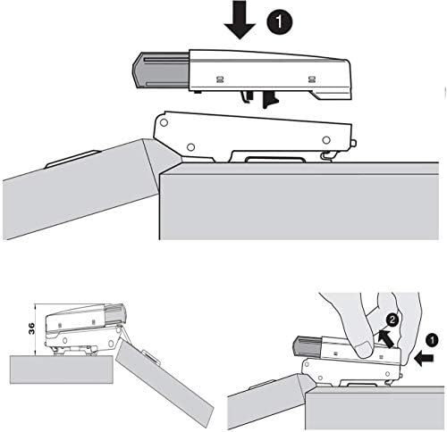 Blum Blumotion Soft Feching Mechanism para o tampo do clipe de braço reto e dobradiças de clipe 973A0500.01