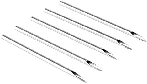 Beauty7 100pcs Mix 10/12/13/14/15/16/18/20g Gão de aço cirúrgico esterilizado A agulhas de perfuração