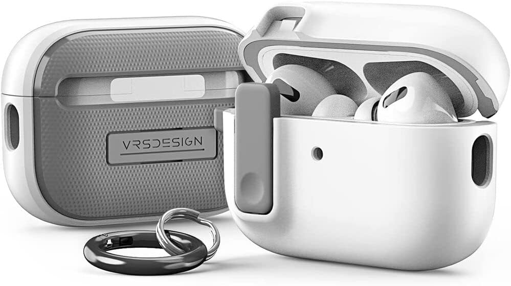 VRS Design Lock Modern para Apple AirPods Pro 2ª geração e Caso de 1ª Geração [Patente dos EUA Registrado]