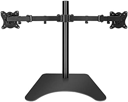 Rajyqodis Montante de mesa de monitor duplo por 20 a 27 polegadas, o suporte de monitor totalmente ajustável para 2 dois monitor, Max Vesa 100x100mm