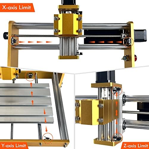 Máquina de roteador CNC de metal com eixo de 500W e laser de 40w, 3018 Pro+ CNC Machine com interruptores de limite