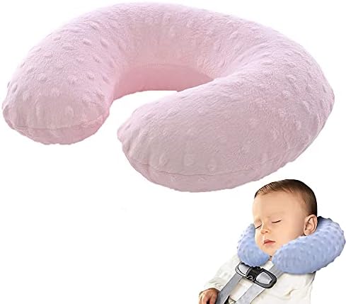 Travesseiros de viagem para crianças-travesseiro de suporte de assento de carro para bebês, travesseiro de pescoço inflado em forma de U