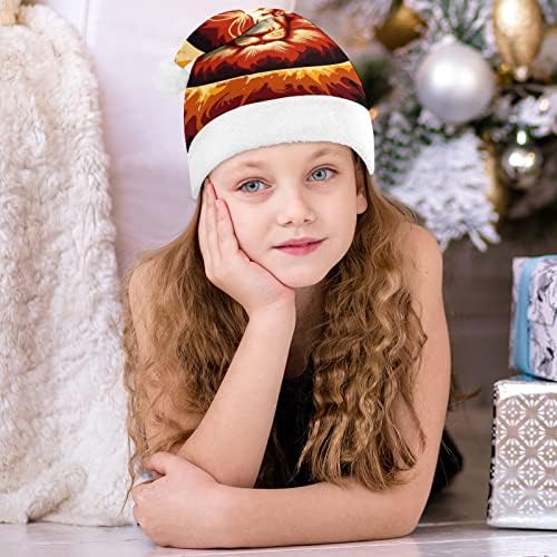Leo em Fire Chat chapéu de Natal personalizado Hat de Papai Noel Decorações de Natal engraçadas