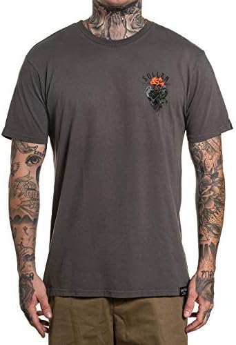 Sullen Rose Rose Short Sleeve Premium Vintage Tattoo Skull Graphic T-Shirt para homens