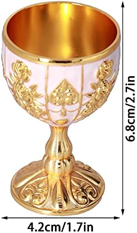 2pcs copo de folheto dourado, cálice europeu de alta qualidade ornamentos retro para a coleta de decoração de viagem, presente