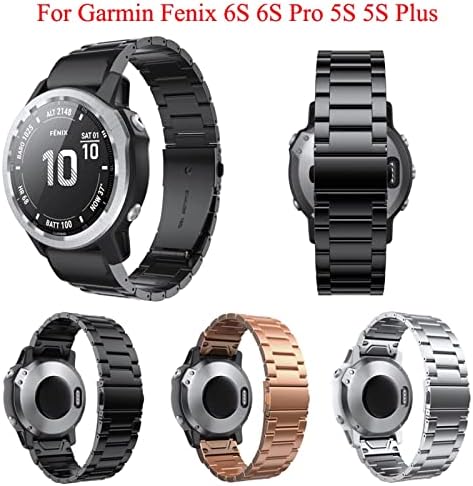 Cinta coeepmg watchband para Garmin Fenix ​​7s 6s Pro Watch Release Quickless Aço inoxidável Banda de 20 mm de pulseira