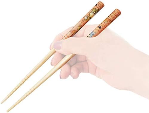 Spirited Away Bamboo Chopstick 2pcs Conjunto -Anti Slip Grip para facilitar o uso - design japonês autêntico - leve, durável