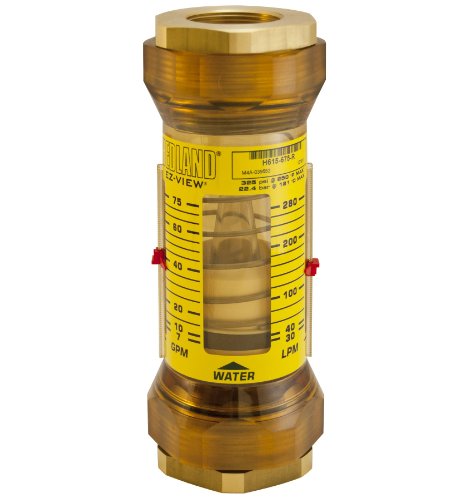 Hedland H615-650-R EZ-View Meter com sensor, polifenilsulfona, para uso com água, fêmea de 20,0 a 190,0 lpm, fêmea de 1-1/2 NPT