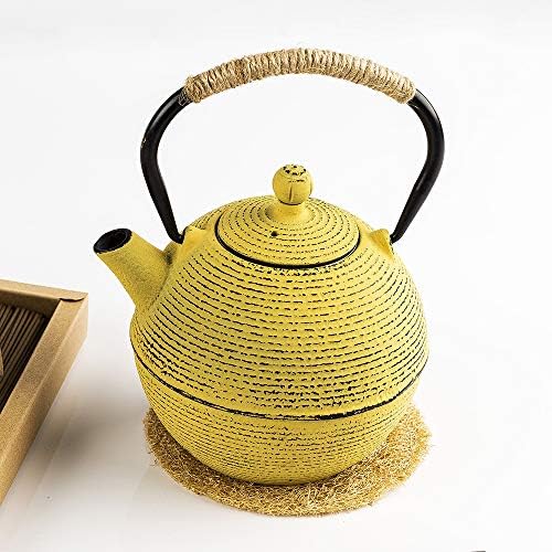 Chaleira de chá, bule de ferro fundido japonês com infusor de aço inoxidável, chaleira de chá de ferro fundido, bule de