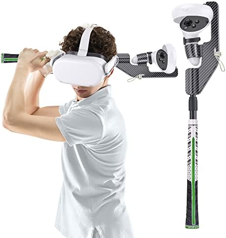 VR Golf Club para Oculus Quest 2, impeça o controlador voando, comprimento ajustável Oculus Golf Club Ancegment, VR Golf Club Handle