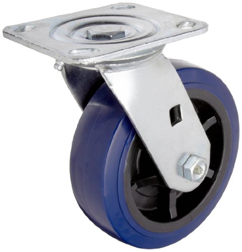 RWM Casters Economia 52 Série Caster, giro, uretano na roda de polipropileno, rolamento de rolos, capacidade de 900 libras, diâmetro