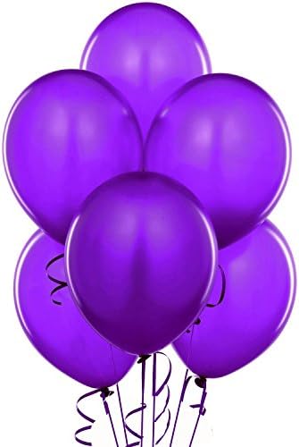Balões PMU Balões de 17 polegadas Partytex Purple Premium Helium Quality Balloons para sessão de fotos, casamento, chá de bebê, festa de aniversário e decoração de eventos PKG/72