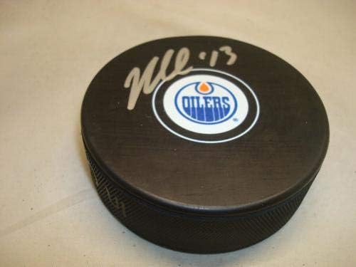 Mike Cammalleri assinou o Edmonton Oilers Hockey Puck autografado 1b - Pucks autografados da NHL