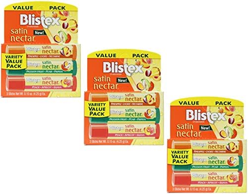 Blistex Satin Nectar Lip hidratante Valor Valor Pack 0,15 onça cada