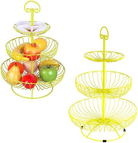 3 Placa de exibição de frutas rotativas de camada, placa de exibição inovadora de sobremesas, suporte de armazenamento de