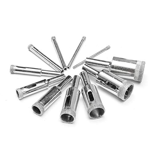 1pcs Bits de broca de diamante para cerâmica, broca de vidro Biços de broca, broca de vidro, mármore, pedra em granito,