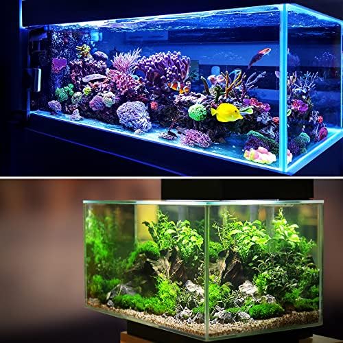 Vocoste 1PCS Plantas de decorações de aquário do tanque de peixes, mini plantas de plástico para decorações de aquário, vermelho