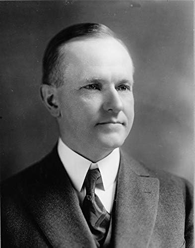 Fotografia de Calvin Coolidge - obra de arte histórica de 1923 - Retrato do presidente dos EUA - - Matte