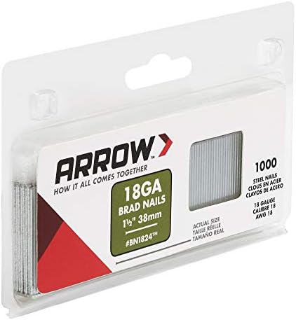 Arrow Co Inc BN1824CS Genuíno 1-1/2 polegada de 38 mm Brad unhas, 1.000 pacote