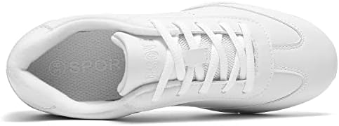 Sapatos de torcida de Hwjhmx Sapatos de torcida de torcida brancos para mulheres sapatos de dança juvenil Girls Treinamento atlético da dança respirável Concorrência leve de respiração confortável