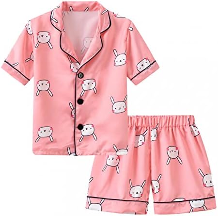 Meninos quatro jaqueta de natal definir criança meninos meninas meninas de cor de cor sólida para baixo de cetim de manga curta em pijamas