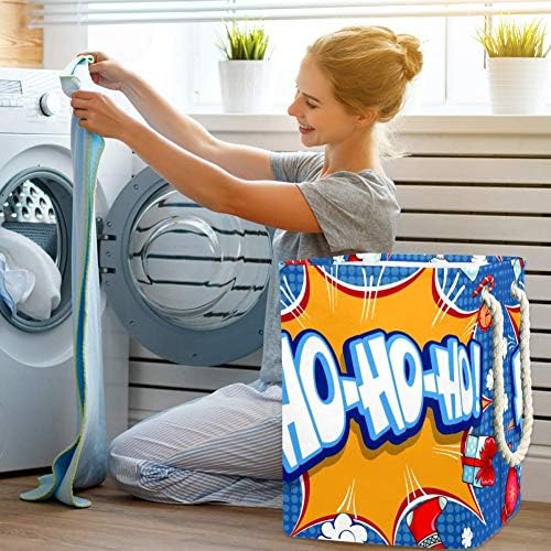 Tema de Natal interessante 300d Oxford PVC Roupas à prova d'água cesto de lavanderia grande para cobertores Toys de