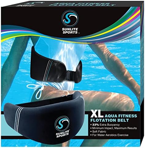 Sunlite Sports Aquafitness Deluxe FloTation Belt Belt - Equipamento de aeróbica de água para piscina, treino de baixo