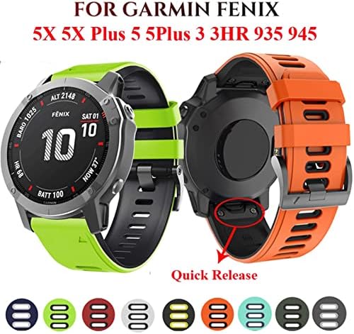 Dfamin Silicone Retire Retwork Watch Band Strap for Garmin Fenix ​​7 7x 5x 5x mais 3 3hr Watch EasyFit Wrist Scorre