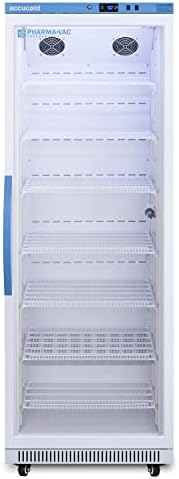 Summit Appliance Arg18pv Performance Series Pharma-Vac 18 Cu.ft. Porta de vidro na vertical All-Refrigerator com alça de íon prateado,