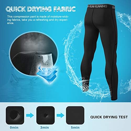 Conheça calças de compressão masculina, calças atléticas frias de corrida atlética Leggings Camada de base longa para esportes