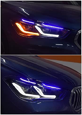 2pcs Fartlel Fit para -2019 BMW X1 F48 F49 LED de cabeça LED LED LED DRL Substitua OEM OEM Halogen LED LENTLET LENT