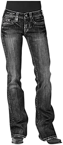Jeans de fundo de sino mrgiinri para mulheres 2023 Moda High Blot Button Up High Wistide Flare Jeans Stretch Classic calças