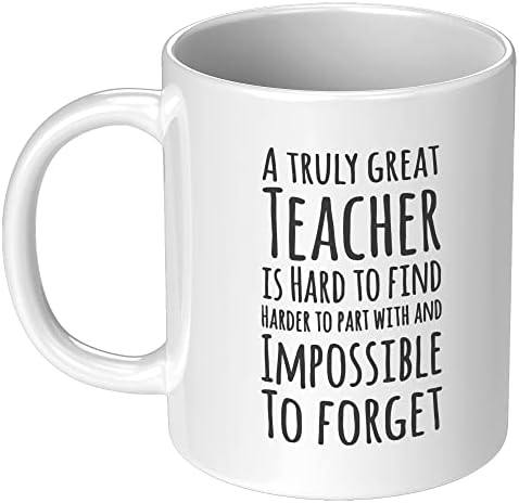 PanVola Um professor verdadeiramente ótimo é difícil de encontrar caneca de café 11 oz de apreciação do aluno para professor