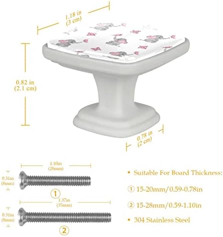 Botões de gabinete de borboleta de elefante fofo manuais de armário puxadores puxadores puxadores maquinhas de gaveta maçanetas