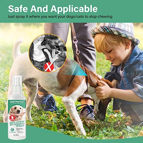 Spray de maçã amargo para cães pararem de mastigar, sem spray de mastigar para cães, spray de corretor de animais