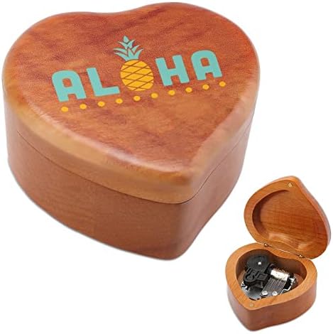 Live Aloha Pineapple Wood Music Box Vintage Musical Box Presente para o Dia dos Namorados do Natal do Natal