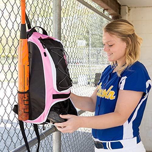 Bolsa de morcego de softbol atlético - mochila para softbol, ​​beisebol e equipamentos e equipamentos para crianças, jovens