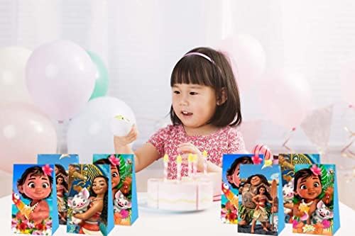 12 peças moana themd infantil festas de aniversário favorece sacos de presente moana sacos de doces temáticos para crianças decorações de chá de bebê