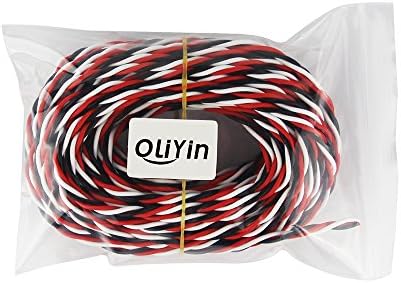 Oliyin 32 pés Diy Futaba Color 22 22AWG 60 CORES Extensão do cabo de extensão Twisted Wire para RC Model