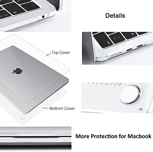 Arisase Crystal Hard Shell Caso para 2023-2021 MacBook Pro 14.2 com M2/M1 Pro/Max Chip Anti-Scret Scratch Scratchsisting Laptop Acessórios de proteção para MacBook Pro 14 em