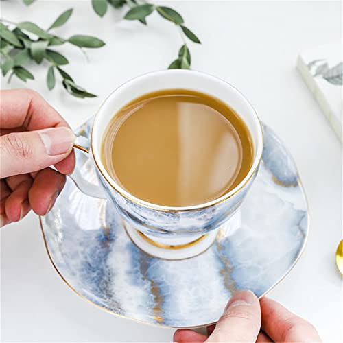 Cujux Golden Texture Nordic Bone China Conjunto de café Tule de chá de chá de xícara de chá de chá de chá de açúcar tuas
