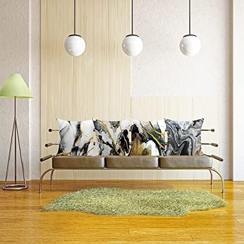Travesseiro de arremesso de carrinho Tampas de travesseiros decorativos para travesseiros de sofá 18 x 18 polegadas Modern Marble