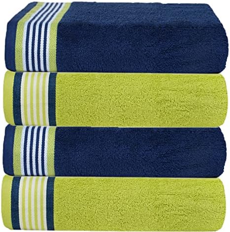 Casa Copenhagen, Solitaire, 600 GSM, 27x55 polegadas toalhas de banho grandes, conjunto de 4 toalhas, toalhas de algodão egípcia super macias e absorventes para banheiro e chuveiro - violeta cinza